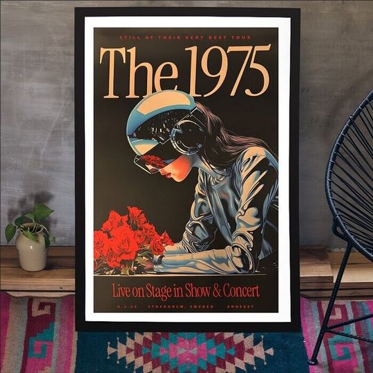 Discover Stockholm, Sweden March 8 2024 The 1975 Tour Poster Unframed