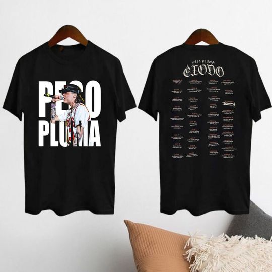 Discover Peso Pluma Graphic T-Shirt, Exodo Tour 2024 Peso Pluma Shirt