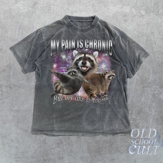 Discover My Pain Is Chronic Raccon Vintage Bootleg T-Shirt