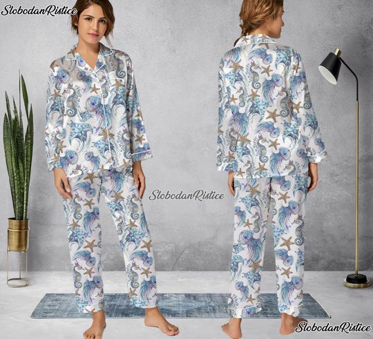 Discover Vintage Jellyfish Pajama Set, Vintage Jellyfish Pajama Set