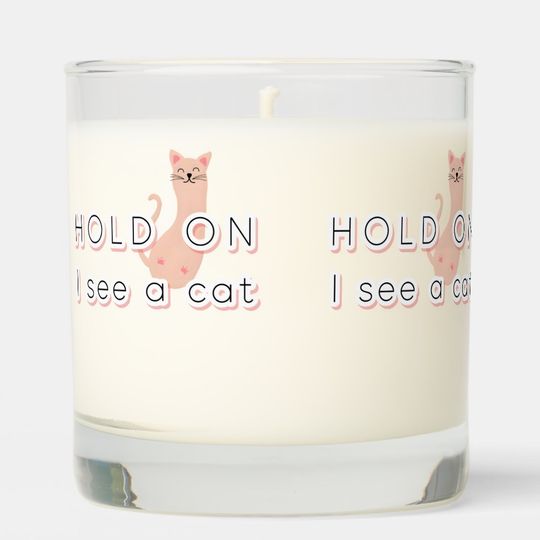 Discover Hold On I See A Cat Scented Candle