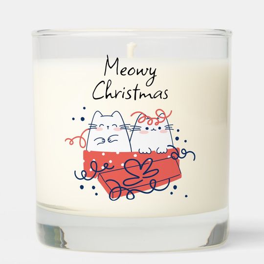 Discover Meowy Christmas Two Cats Scented Candle