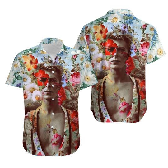 Discover Dadvid Bowie Ziggy Sardust Hawaiian Shirt
