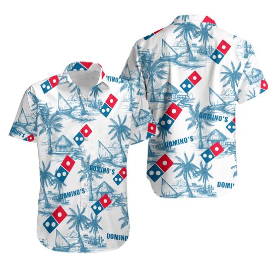 Discover Domino's Food Tropical Flower Aloha Hawaiian Shirt