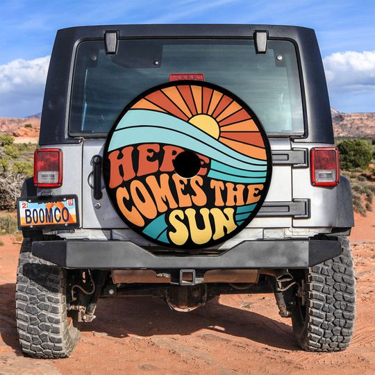 Discover Here comes the sun Spare Tire Cover