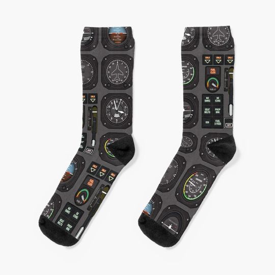 Discover Pilot Flight Instruments Socks
