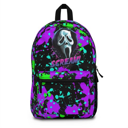 Discover Neon Scream Backpack, Ghostface Backpack, Ghost Face Backpack