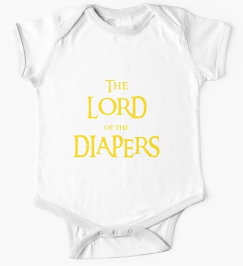 Discover The Lord Of The Diapers Baby Vest Bodysuit You Shall