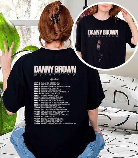 Discover Danny Brown 2024 Tour Shirt, Quaranta Tour 2024 Shirt