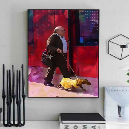 Discover Danny DeVito Walking Dachshund Dog Poster