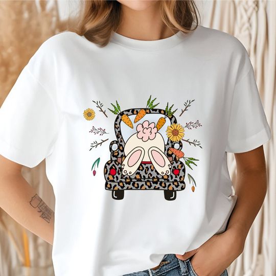 Discover Easter Bunny Leopard Rabbit T-Shirt