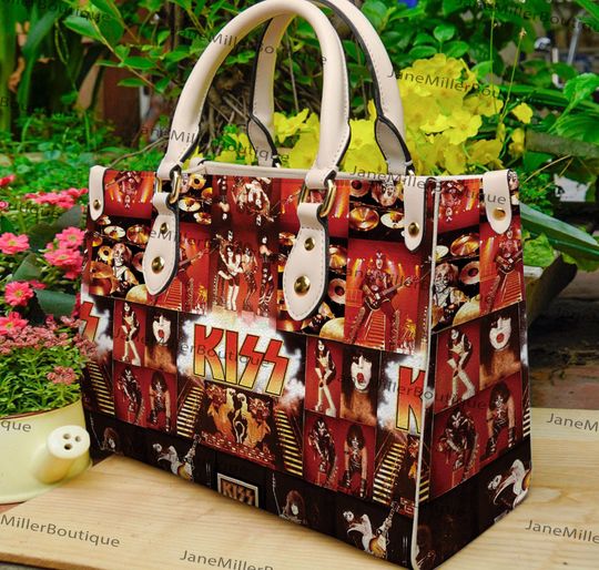 Discover K i s s Rock Band Leather Bag, Rock Music Handbag