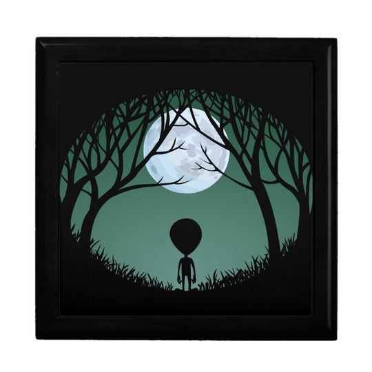 Discover Alien Wooden Jewelry Keepsake Boxes