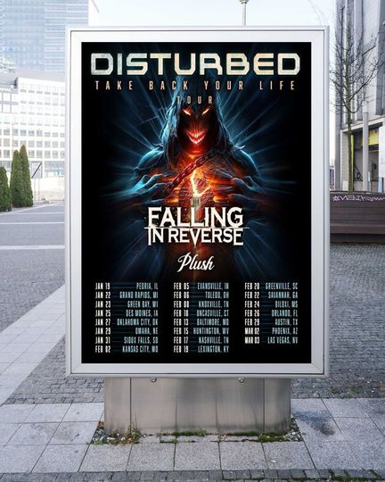Discover Disturbed Take Back Your Life Tour 2024 Poster