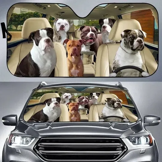 Discover Alapaha Blue Blood Bulldog Car All Over Printed 3D Sun Shade