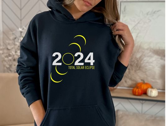 Discover Total Solar Eclipse 2024 Hoodie, Eclipse Lover Gift