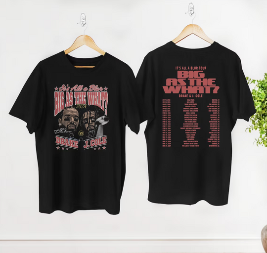Discover 2024 Drake J Cole Tour T-Shirt, Drake J Cole It's All Blur Tour 2024 t-Shirt