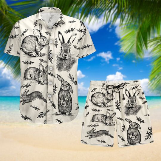 Discover Rabbit Hawaiian Shirt And Short