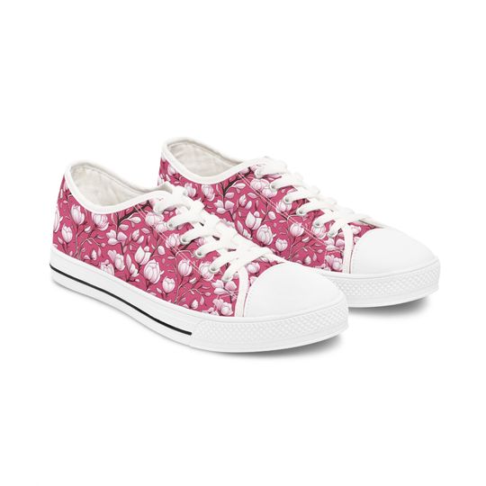 Discover Pink Flowers Cherry Blossom Women's Low Top Sneakers