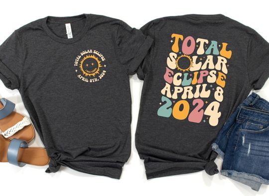 Discover Total Solar Eclipse 2024 Shirt, April 8 2024, USA Map, Path of Totality Tee