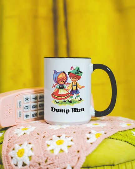 Discover Dump Him Vintage Storybook Graphic Accent Mug