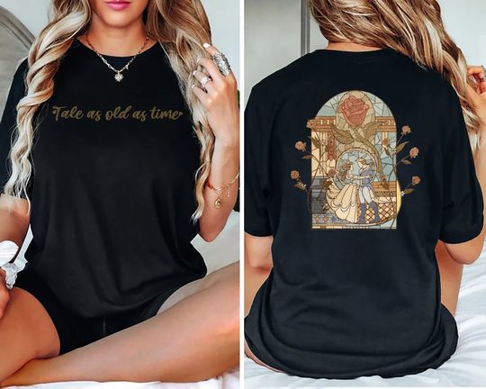 Discover Vintage Tale as Old as Time Double Sided Shirt