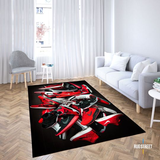 Discover Jordan Sneaker Rug - Teenage Room Decor