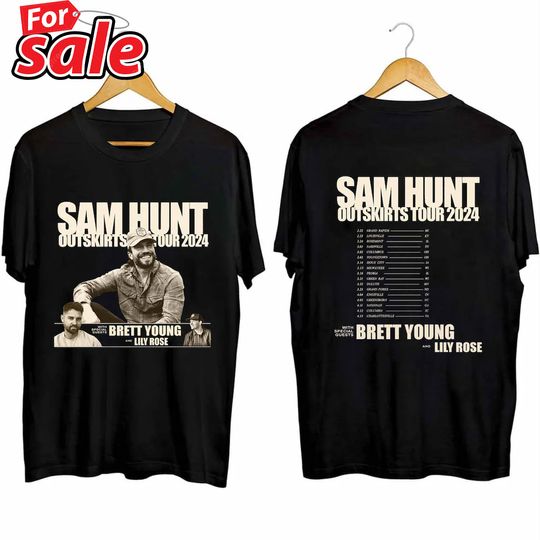 Discover Sam Hunt 2024 Outskirts Tour Shirt, Sam Hunt Fan Shirt