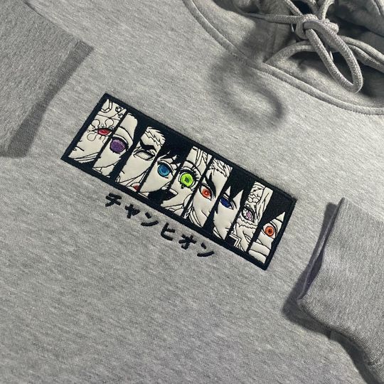 Discover Limited Anime Inspired Embroidered Gym Hoodie