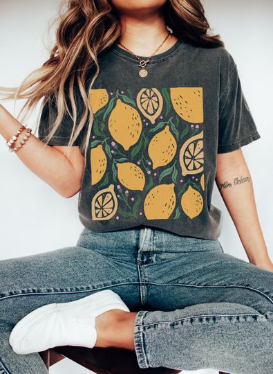 Discover Lemon Citrus Fruit CottageCore T-Shirt