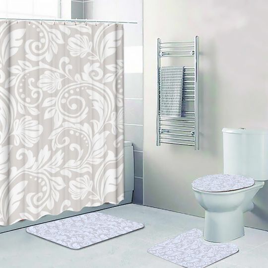 Discover Four-piece Bathroom Tan Paisley