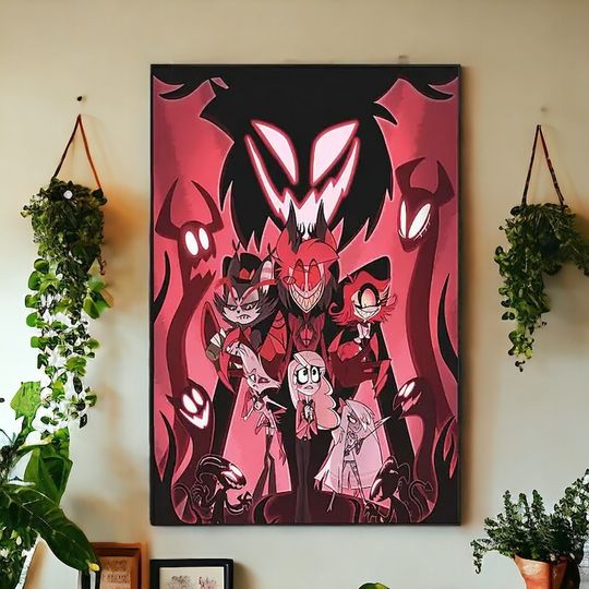 Discover Hazbin Hotel (2024) Movie Poster Home Decor Living Room Wall Art