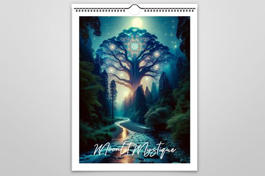 Discover Kaleidoscope Artisan Wall Calendar 2024 - Moonlit Mystique
