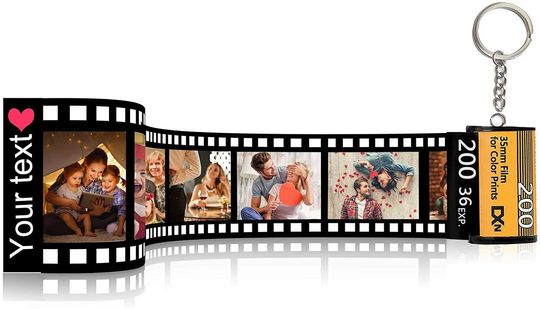 Discover Personalised Photo Film Roll Keychain, Camera Roll Keychains, Memory Album Custom Photo