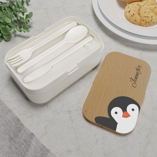 Discover Kawaii Penguin Bento Lunch Box - Customizable and Cute for Teens and Adults