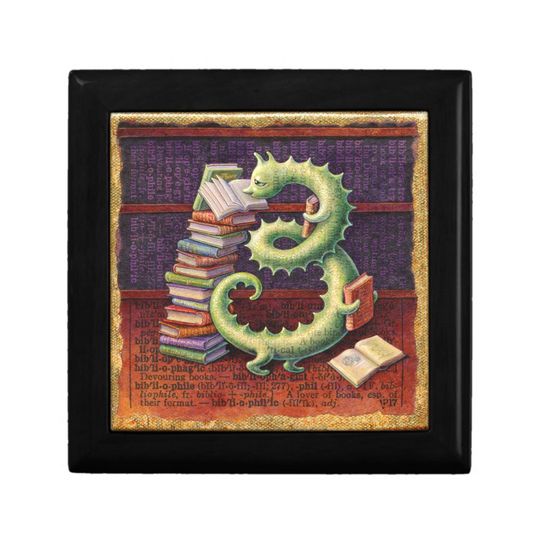 Discover Bookworm Box: Bibliophile Wooden Jewelry Keepsake Boxes
