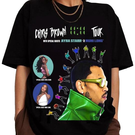 Discover Chris Brown 11:11 Tour 2024 Concert Shirt