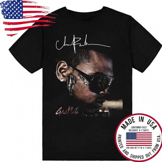 Discover New Popular chris brown  poster  Gift Family Men All Size T-Shirt