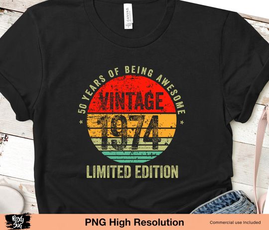 Discover Vintage 1974, 1974 vintage birthday, 50 birthday