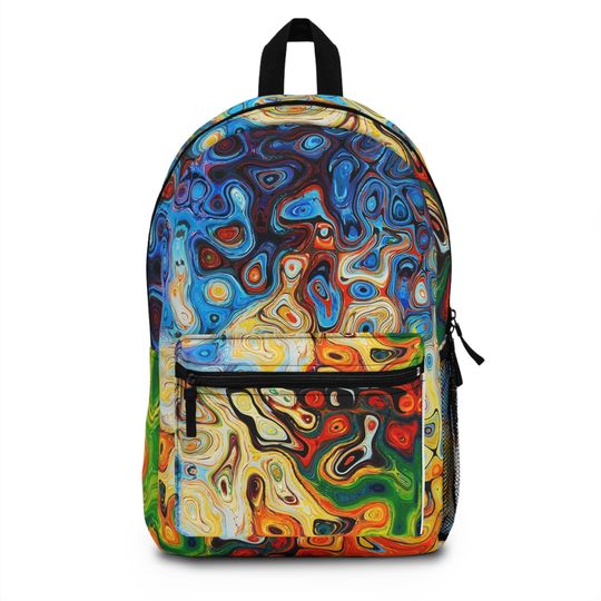 Discover Colorfully Abstract Backpack Trippy Backpack