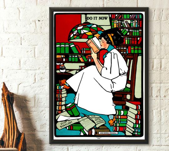 Discover Sadie Wendell Mitchell "Girls Will Be Girls" Series Print 1909, Romantic Poster