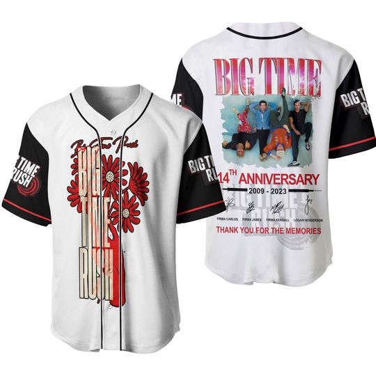 Discover Customized Big Rush Time 14th Anniversary Baseball Jersey