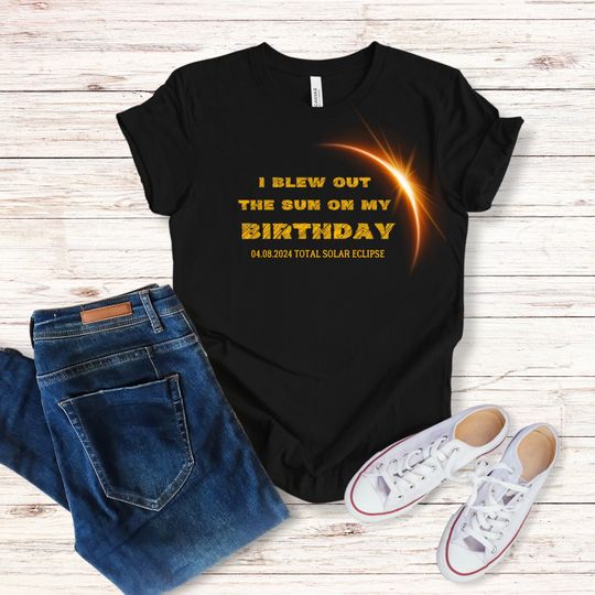 Discover Solar Eclipse 2024 Birthday Shirt, April 8th Birthday Gift, Total Solar Eclipse