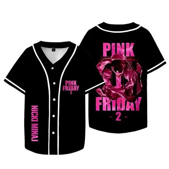 Discover Nicki Minaj Pink Friday Tour Merch PF2 Baseball Jersey