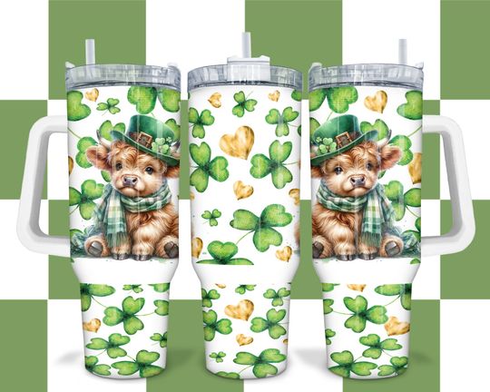 Discover St Patricks Day png Highland Cow 40oz Quencher
