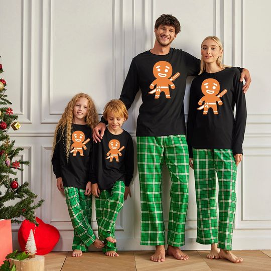 Discover Family Christmas Outfit Set Funny Gingerbread Red Green Xmas Gifts Family Matching