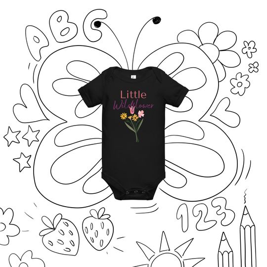 Discover Little Wildflower short sleeve onesie