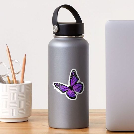 Discover Purple butterfly Sticker