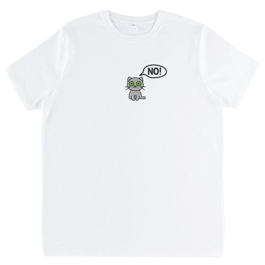 Discover Cute Sarcastic Cat T-Shirt - Embroidered T-shirt