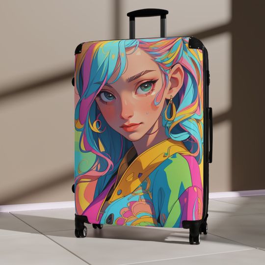 Discover Anime Girl Suitcase Womens Airport Hard Shell Suitcase